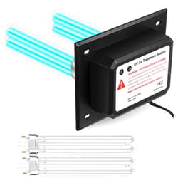 Qualirey HVAC UV Light Sanitizer Air Purifier for Whole House, 110V Dual UV UVC Light in Duct for HVAC Duct Filter, UV Duct Air Purifier for AC Air Conditioning(26 W,6.7 x 5.1 Inch)