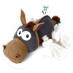 IOKHEIRA Dog Plush Toys for Aggressive Chewers, Indestructible Dog Squeaky Toys with Crinkle Paper, Durable Teething Chew Toys for Medium and Large Breed