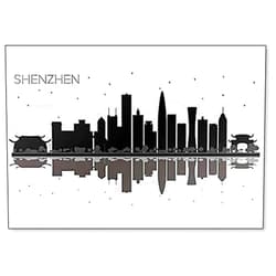 Foto Magnets Shenzhen China City Skyline Classic Fridge Magnet