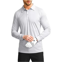 G Gradual Men's Polo Shirt Long Sleeve Golf Shirts Lightweight UPF 50+ Sun Protection Cool Shirts for Men Work Fishing Outdoor
