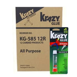 Krazy Glue Original Adhesive - Super Glue - Precision Tip - Multi-Purpose One Drop Applicator (12)