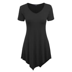Made By Johnny Women's Short Sleev Swing Shirt Casual Tunic Top