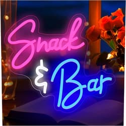 Kiparfod Neon Sign Dimmable LED Neon Light for Wall Decor - USB Powered Snack Bar Light Up Signs for Cake Candy Shop Coffee Bar Home Decor (12.9 * 11.8)