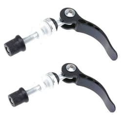 Furnrubden 2 Pcs Aluminum Alloy Bicycle Seatpost Clamp Bike Seat Clamp Skewer Bolt for Bike, Black, (DSADA)