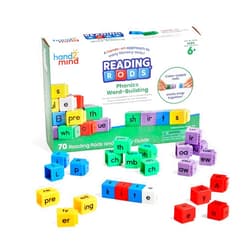 Learning Resources hand2mind Reading Rods Phonics Word-Building, Word Building Activities, Spelling Toys, Montessori Alphabet Letters, Reading Tools for Kids, Science of Reading Manipulatives, Phonemic Awareness