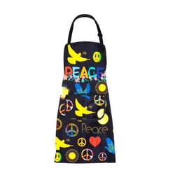 FUSTMW Peace Apron for Men Women with Pockets Peace Sign Gifts Peace Dove Gift Apron Peace and Love Gifts Kitchen Apron