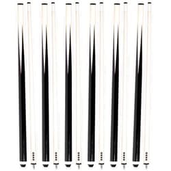 OKKO Pool Billiard House Bar Cue Sticks 57”, Glue-On 13 mm Tip, No Wrap, Pack of 6