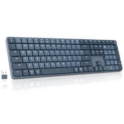 VEILZOR Wireless Bluetooth Keyboard LED Backlit, Multi-Device Rechargeable Mechanical Keyboard with Low Profile Red Switch, Full Size Wireless Computer Keyboard for Windows Mac Laptop PC, Black
