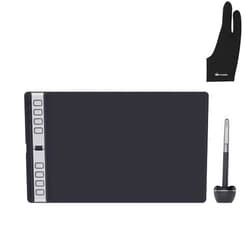 HUION 2023 HUION Inspiroy 2 Large Drawing Tablet with Scroll Wheel 3-Set 8 Customized Keys Battery-Free Pen for Art, Design, Sketch, 10x6inch Graphics Tablet Works with Mac, PC/Mobile, Glove Included
