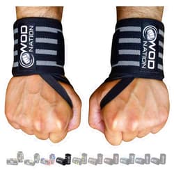 WOD Nation Wrist Wraps for Weightlifting & Strength Training – Professional Gym Straps w/Thumb Loop for Men & Women