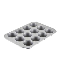 Farberware Nonstick Bakeware 12-Cup Muffin Tin / Nonstick 12-Cup Cupcake Tin - 12 Cup, Gray