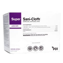 PDI Super Sani-Cloth Germicidal Disposable Wipe, Large, Individual, 5