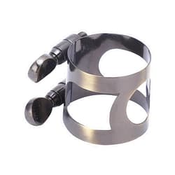 Alomejor Adjustable Saxophone Ligature Replacement with Box, Mouthpiece Fastener Sax Metal Clip (Blue Antique)