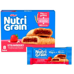 Nutri Grain Kellogg's Nutri-Grain, Soft Baked Breakfast Bars, Strawberry, Made with Whole Grain, 10.4 oz (8 Count)