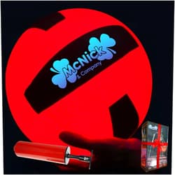 MCNICK & COMPANY LED Glow in The Dark Volleyball, Light-Up Glowing Beach Nightime Ball, Yard Games & Volleyball Training Equipment - 26.5