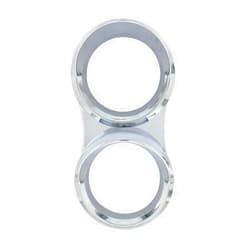 CTW Chrome Small 2-Gauge Plastic Bezel with Visor fits Mack Trucks