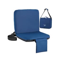 Sportneer Stadium Seat with Back Support- Portable Folding Bleacher Seats with Backs and Cushion 6 Reclining Position Paded Stadium Chair with Shoulder Strap Perfect for Sports Events