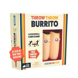 Exploding Kittens LLC Exploding Kittens Presents Throw Throw Burrito - A Dodgeball Card Game - Family Card Games for Adults, Teens & Kids - 2-6 Players - Ages 7 and Up - 120 Cards
