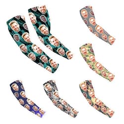 XIAYUEHUA Custom Arm Sleeves Cover with Face Personalized Sleeves for Basketball Football Cycling Baseball 1 Pair