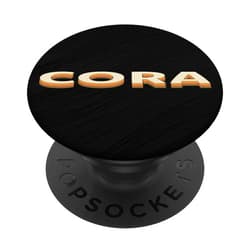 Graphic 365 Cora First Name Retro Vintage Personalized Gift PopSockets Grip and Stand for Phones and Tablets