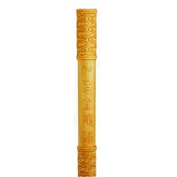 Qeyize Wooden Sun Wukong Ruyi Gold Cudgel Decorative Ornaments Solid Wood Hand Carving Weapons to Gain Wealth and Ward Off Evil Spirits