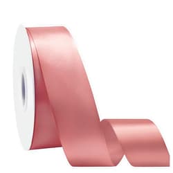 Yamkim 1-1/2 Inch 50 Yards Dusty Rose Satin Ribbon Double Faced Polyester Satin Ribbons ideal for Gift Wrapping, DIY Crafts,Invitations,Wedding,Flower Bouquet,Sewing