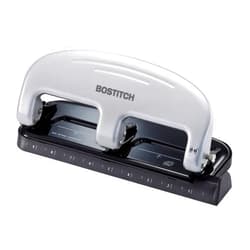 PaperPro Bostitch Office EZ Squeeze 3-Hole Punch, 20 Sheet Capacity, Reduced Effort, No Jam Technology , Silver