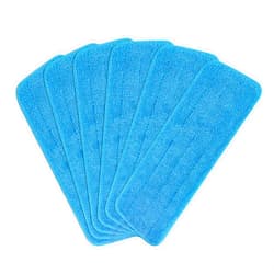 Mooerca 6pcs Microfiber Spray Mop Replacement Heads for Wet/Dry Mops Flat Replacement Heads for Floor Cleaning and Scrubbing Microfiber Pros Reusable Mop Pads Compatible with Bona Floor Care System