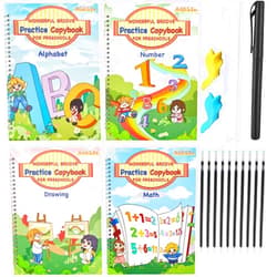 DIKAYI AALGO Large Size Magic Ink Copybooks for Kids,Reusable Grooved Handwriting Workbooks to improve handwriting for kids Age 3-8