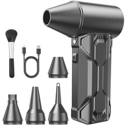 Honornic Compressed Air Duster, 110000 RPM High-Power Cordless Air Duster, Rechargeable Dust Blower with 3-Gear Settings Adjustable for Home, Car, Keyboard