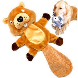 Jalousie Extra-Large Dog Squeaky Toy Interactive Rope Plush Toy for Small Medium Large Breeds Durable Dog Chew Toy (Otter)
