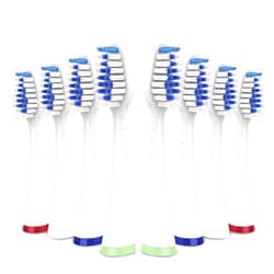 Oralphi Replacement Toothbrush Heads for Waterpik Complete Care 5.0/9.0 (CC-01/WP-861), STRB-8WW, (8-Pack, White)