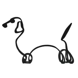 TTYGRHQ Metal Dog Minimalist Art Wall Sculpture, Minimalist Abstract Dog Line Wall Art, Modern Home Decoration Living Room Wall Decoration (Sausage dog)