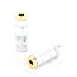AVSSZ Jack 3.5 2.5mm Headphone Cable Female Plug Adapter Fever Audio Extension Transfer Cable Plug 4.4mm Balanced Plug Connector (5, Silver-Jack 3.5mm 4 Pole)