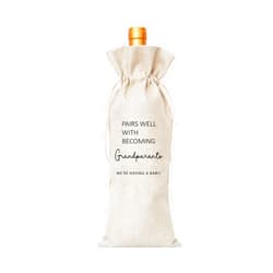 Doreen's Boutique Baby Announcement Grandparents Wine Bag, Gift for Baby Reveal, Pregenancy Announcement, Mom and Dad – 1 Pc(B010)