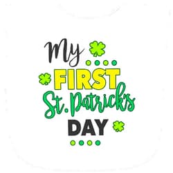 inktastic My First St Patrick's Day with Shamrocks Baby Terry Cloth Bib