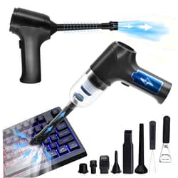 Famaster Compressed Air Duster & Mini Vacuum Keyboard Cleaner, Cordless Air Duster Canned Air Can, Electric Dust Spray, Keyboard Cleaning Kit for Laptop Computer Electronics PC Cleaning