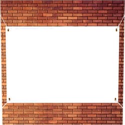 SUMILUOCHEN Large Blank Banner Sign, White Banner with Hanging Rope for Wall Sign, DIY Painting Writing Flag Indoor Outdoor Display, Background for Business Office (180x110cm / 71x43in)