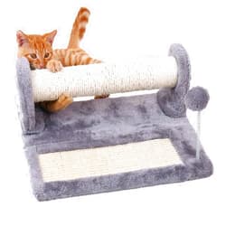 PAWZ Road Cat Scratching Post and Pad, Sisal-Covered Scratch Posts and Pads with Play Ball Great for Kittens and Cats