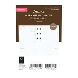 Filofax Pocket Week on two pages cotton cream English 2025