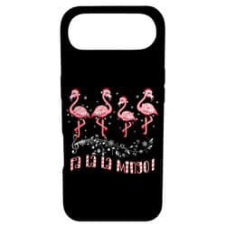 Dibble Dabble Designs Christmas Candy Cane Flamingoes FA La La Mingo Flamingo Christmas Case for iPhone Air