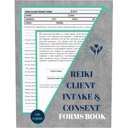 FATIH KABINGOU Reiki Client Intake & Consent Forms Book: Chakra Cleansing Consultation Forms, Client Consult Form for Energy Healers & Reiki Practitioners, Reiki Intake & Consent Forms, 60 Forms, Size 8.5 x 11 in
