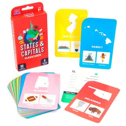 Pint-Size Scholars States & Capitals Flash Cards for Kids – 50 American State Cards + 9 Learning Games – USA Facts, Capitals, Nicknames, Geography, History, Mottos & Trivia – Memorization, Studying & Teaching Tool