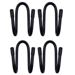 Pmsanzay Adjustable Flexible Over The Seat Hard Hat Rack Holder No Hard Hat (Black X 4 Pack)
