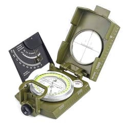 BIJIA Multifunctional Sighting Compass for Hiking,Metal Military Waterproof High Accuracy Lensatic Compass with Clinometer and Bubble Level for Hiking, Climbing, Boating, Exploring, Hunting, Geology