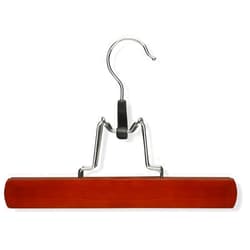 Honey-Can-Do Honey Can Do 16-Pack Wood Pant Clamp Hangers, Cherry HNG-09038 Natural