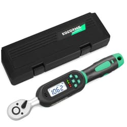 KOEORWS 1/4 Inch Drive Digital Torque Wrench, 5.31-106.2 In.lb/0.6-12 N.m, Small Electronic Torque Wrench with Preset Value, Buzzer & LED Indicator, ±2% Accuracy Torque Wrench for Bike, Bicycle