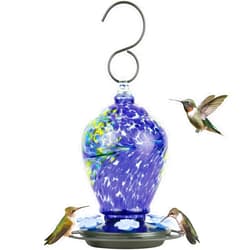 Nature's Way Bird Products AGF2 Hand Blown Artisan Gravity Spring Rain Hummingbird Feeder