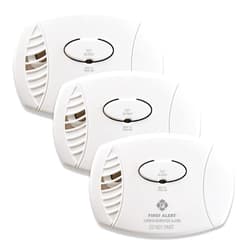 FIRST ALERT Plug-In Carbon Monoxide Detector with Battery Backup, (Pack of 3), CO605