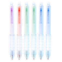DRMAVI Pastel Erasable Pens Black Ink Gel Pen with Eraser Clear, Cute Pen for Girls and Boys,0.5mm Fine Point, Smooth Writing for Note Taking Marking Planner Crossword Puzzles (Black ink)